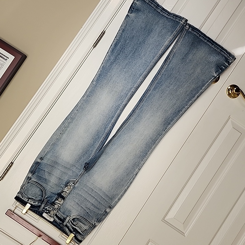 Kancan Button down flared jeans